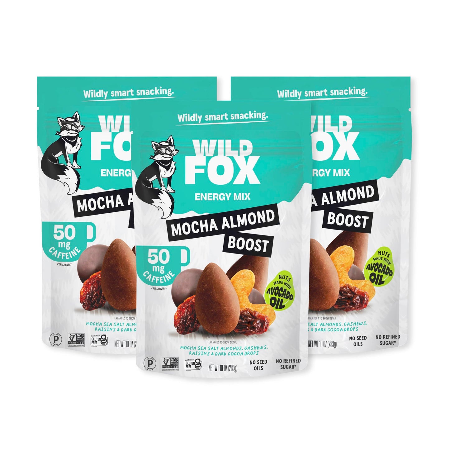 Wild Fox Trail Mix - Healthy Plant-Based Snack Made With Pure Avocado Oil And No Refined Sugar Or Seed Oils Ideal For Vegan Gluten-Free And Paleo