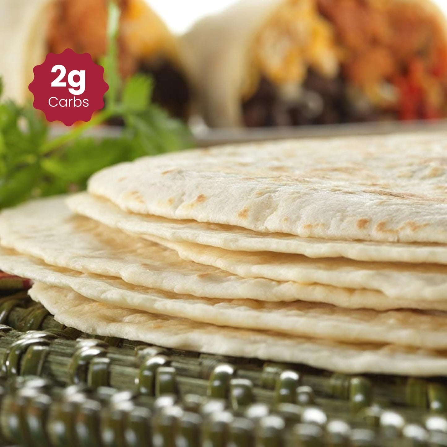 WiO SmartFoods™ 8" Low Carb Tortillas, 10-Count Keto-Friendly, Fat-Free, High Protein, Handcrafted, All-Natural, Fresh, and Delicious Healthy Wraps