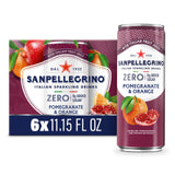 Sanpellegrino Italian Sparkling Drink, Zero Sugar, Pomegranate And Orange, 6 Cans, 11.15 Fl Oz Can