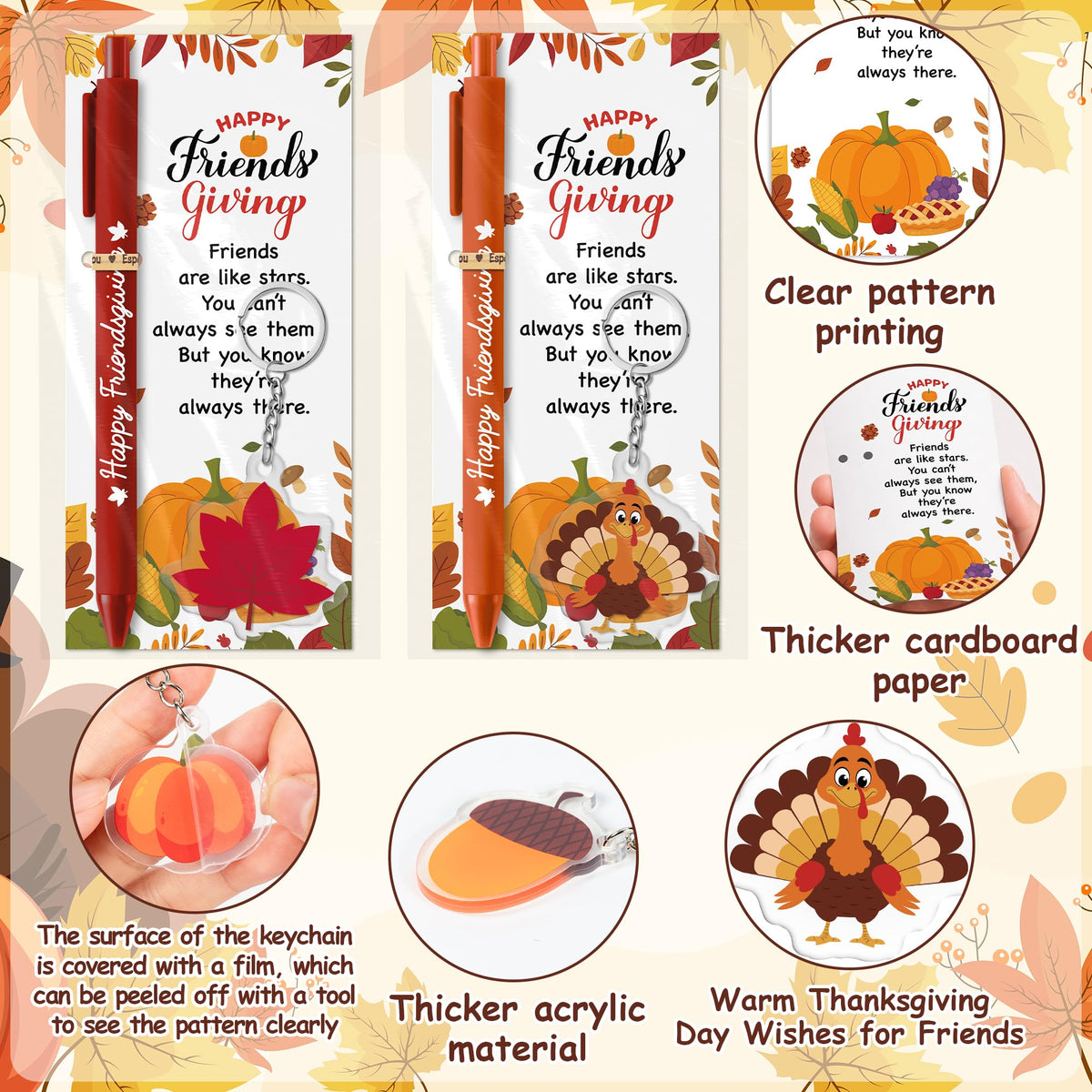 ANGOLIO Friendsgiving Party Favors Bulk, 30 Sets Fall Thanksgiving Gifts