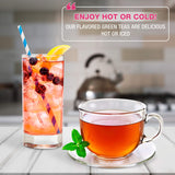 Brew La La Organic Green Tea - Pomegranate Flavor - 50 Tea Bag Tin - Low Caffeine - USDA Certified Organic