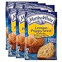 Martha White Lemon Poppy Seed Flavored Muffin Mix, 7.6 oz - Palatize Pack of 6
