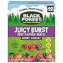 Black Forest Juicy Burst Fruit Snacks, Berry Medley, 0.8 Ounce Pouches (40 Count)