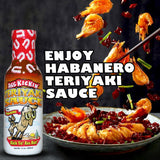 KICKIN' Spicy Teriyaki Sauce with Habanero - 13 oz. - Premium Gourmet Hot Stir Fry Sauce - Perfect Steak Marinade or Chicken Teriyaki Sauce