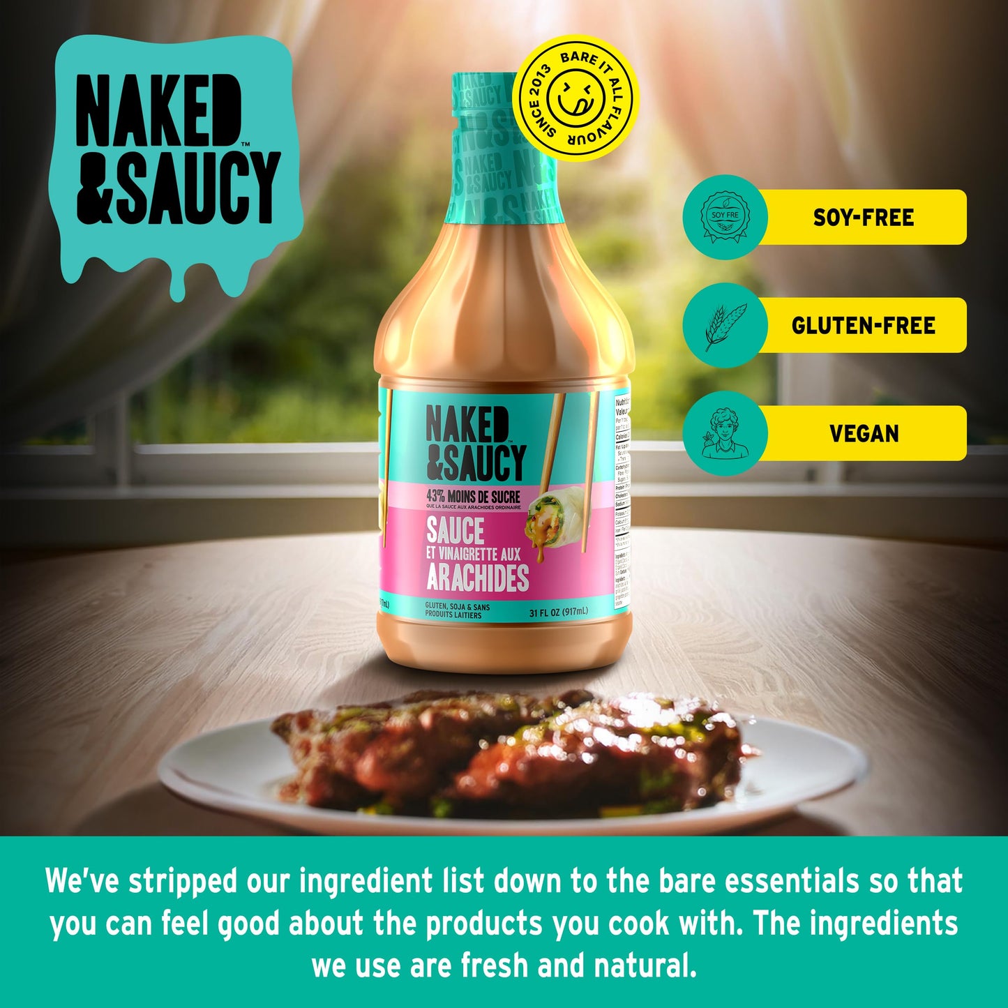 Naked & Saucy Low Sugar Peanut Sauce and Dressing, 31 fl oz