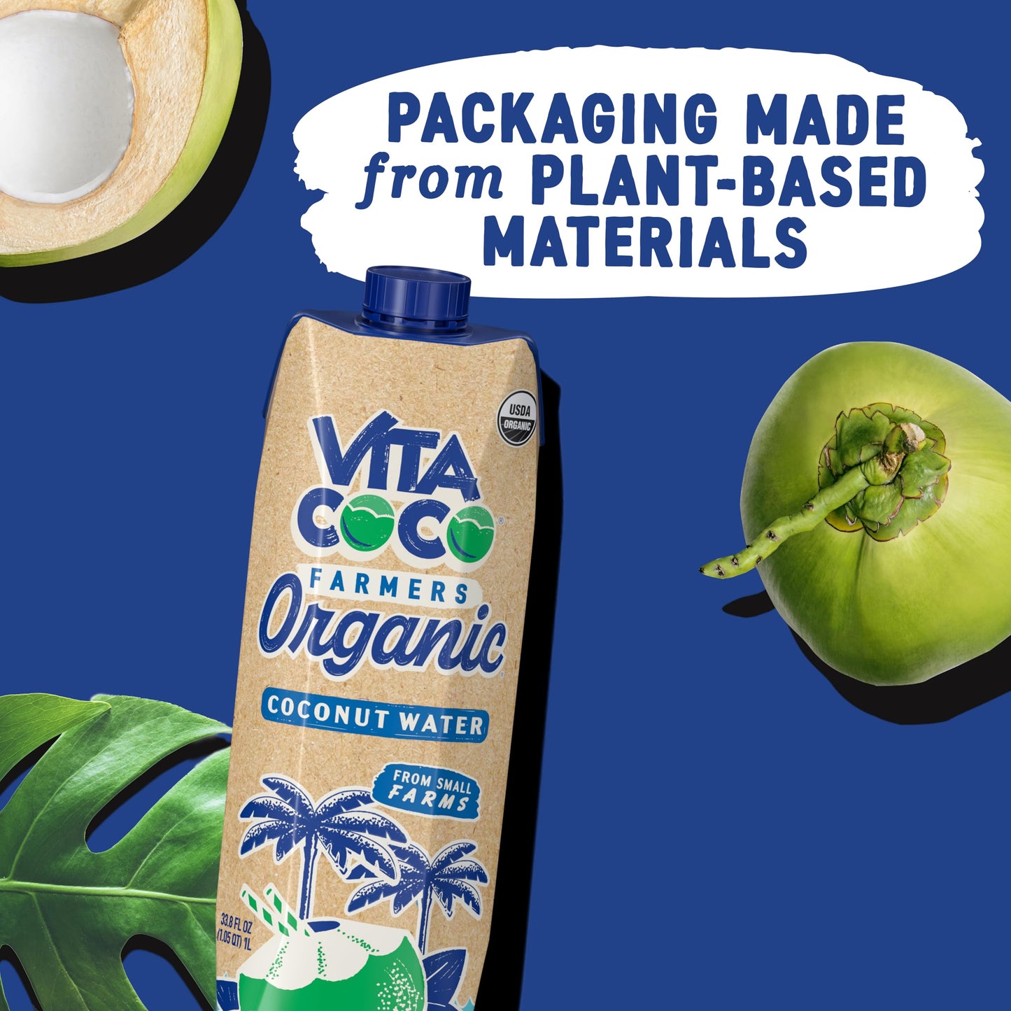Vita Coco Farmers Organic Coconut Water, 33.8 Fl Oz