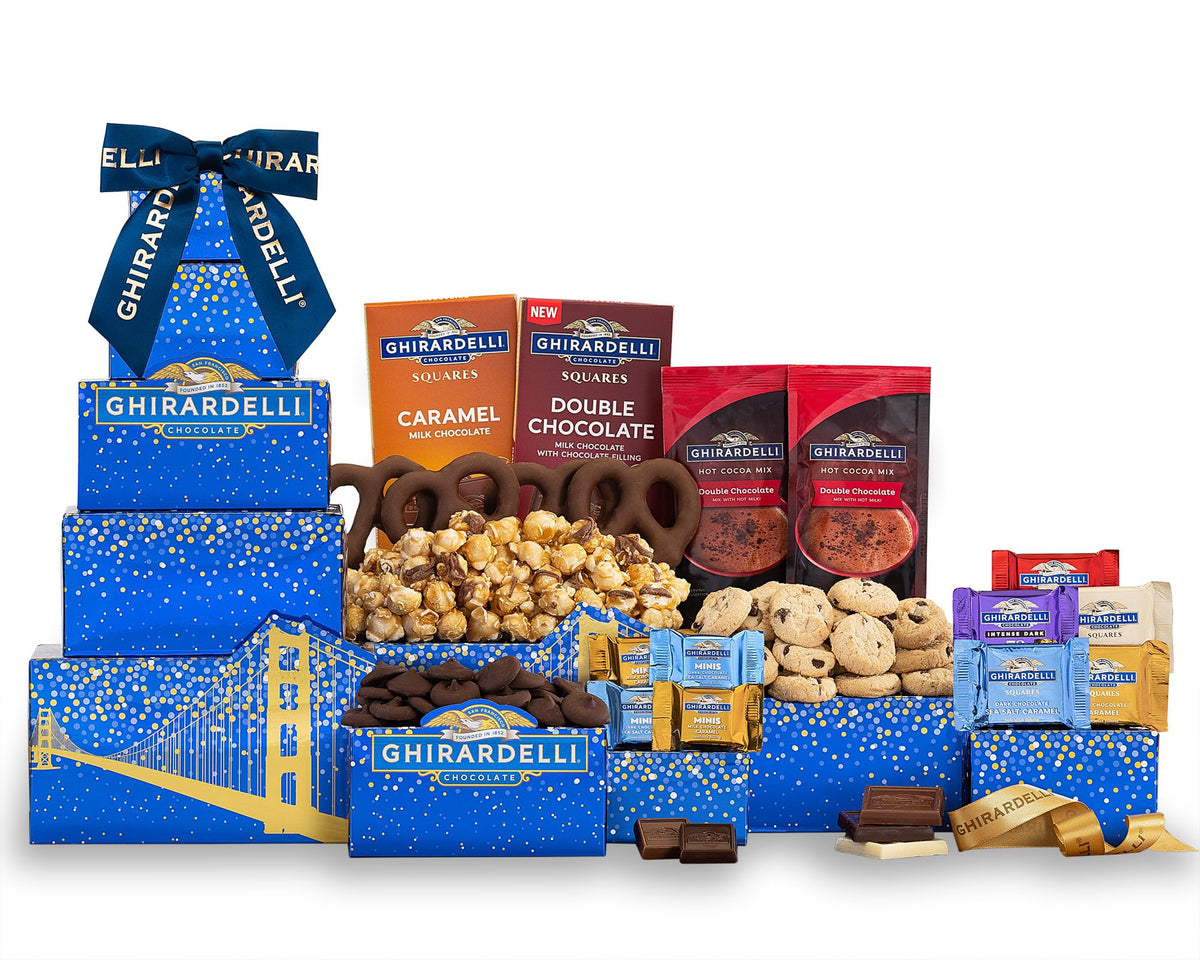 Chocolate Gifts- Deluxe Chocolate Gift Tower Shipped With Ice To Keep Cool by Wine Country Gift Baskets