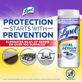 Lysol Dual Action, Disinfecting Wipes, Citrus, Blue 35Ct