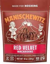 Manischewitz Red Velvet Coconut Macaroons, 10 Ounce Resealable Bag, Certified Gluten Free, Kosher for Passover