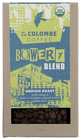 LA COLOMBE Organic Bowery Blend Whole Bean Coffee, 12 OZ