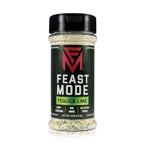 Tequila Lime - Feast Mode Flavors - Low Sodium, No MSG, Gluten Free, All Natural, Meal Prep Seasoning, Healthy, Lime Juice Powder, Tequila Seasoning