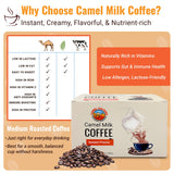 Camel Milk Instant Powdered Coffee Premix - 12 Single Serve Coffee Sachets - Nutrient-Rich Blend & Immune-Boosting Instant Coffee Powder - On-the-Go