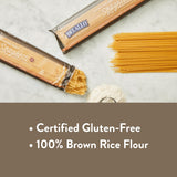 DeLallo Gluten Free Spaghetti Pasta, 12 Ounce Bag, 8 Pack, Non-GMO, Made with Brown Rice Flour, All Natural