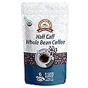 Alex's Low Acid Organic Coffee 12oz Bag - Half Caff Whole Bean (Pack of 1)