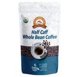 Alex's Low Acid Organic Coffee 12oz Bag - Half Caff Whole Bean (Pack of 1)