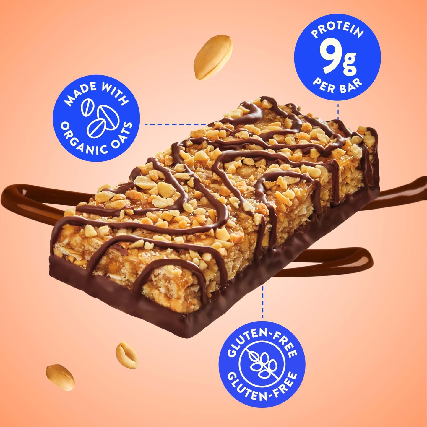 LUNA Bar - Nutz Over Chocolate Flavor - Gluten-Free - Non-GMO - 7-9g Protein - Made with Organic Oats - Low Glycemic - Whole Nutrition Snack Bars