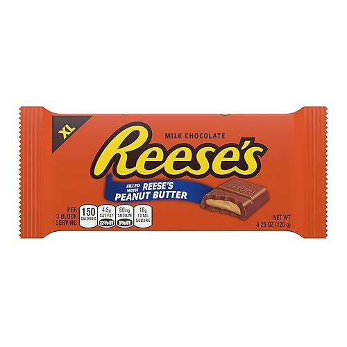 Reese's Chocolate Candy Bars with Peanut Butter, Extra Large, 4.25 Ounce