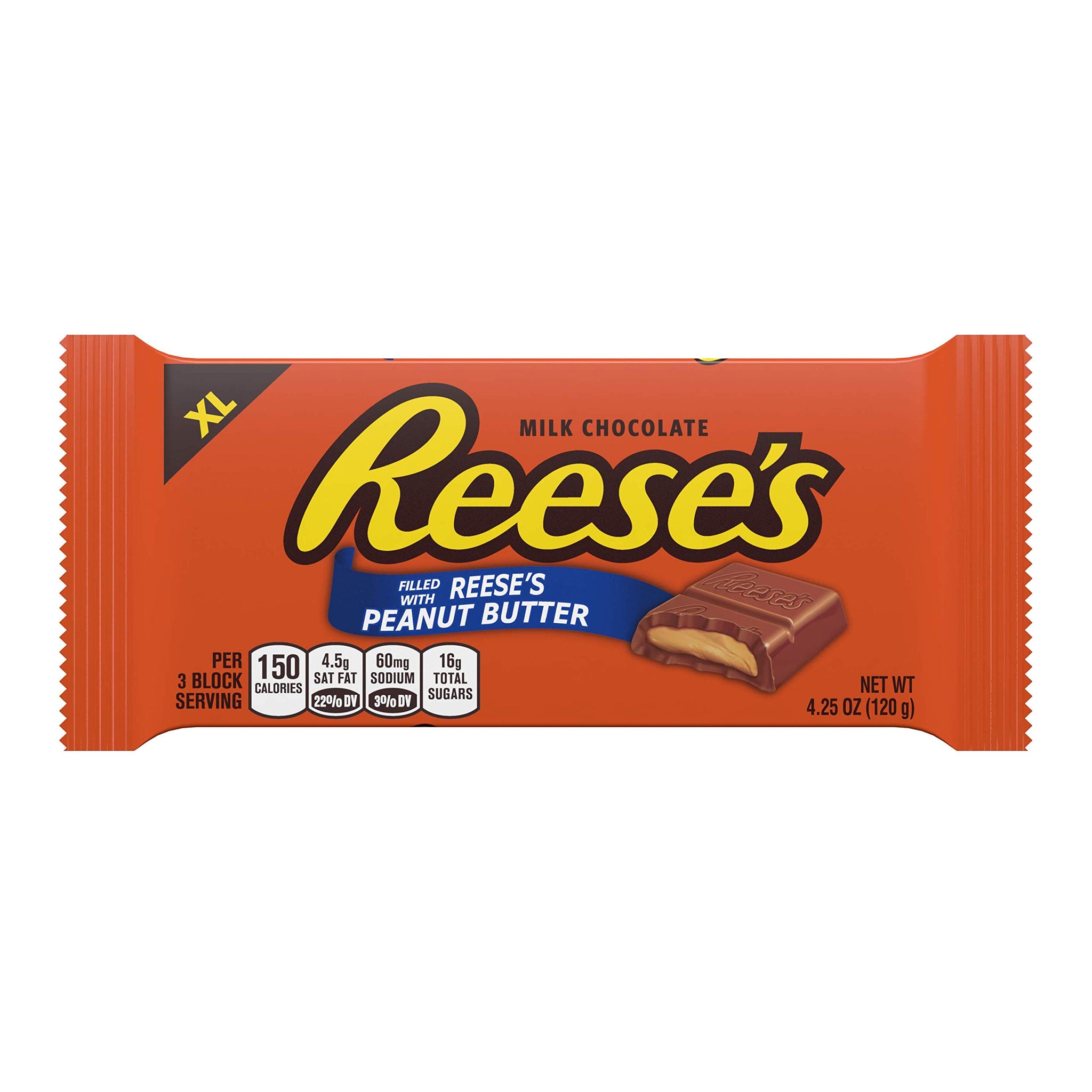Reese's Chocolate Candy Bars with Peanut Butter, Extra Large, 4.25 Ounce