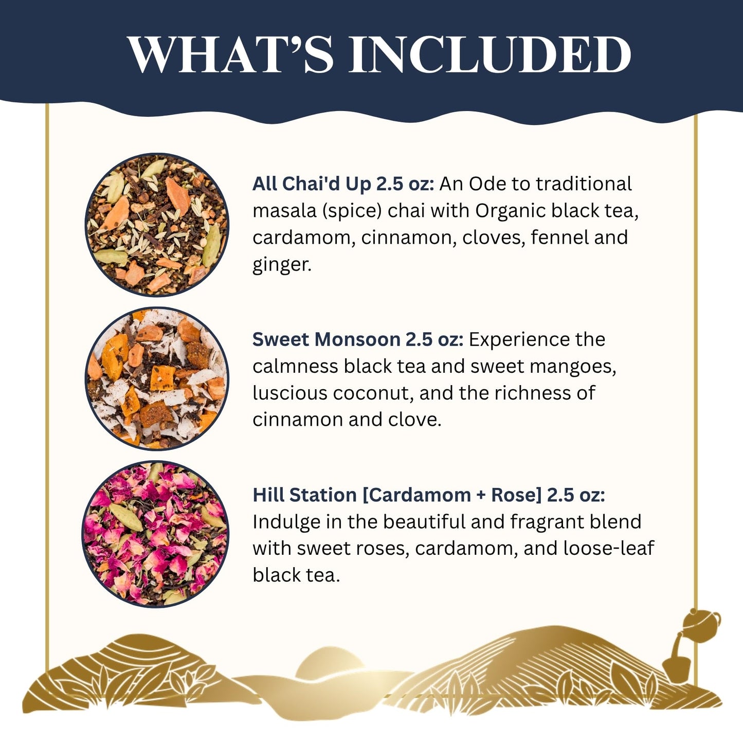 The Chai Box Loose Leaf Tea Gift Set - Featured in Oprah's Favorite Things | 3-Flavor Caffeinated Chai Tea Gift Box with Stainless Steel Steeper (3