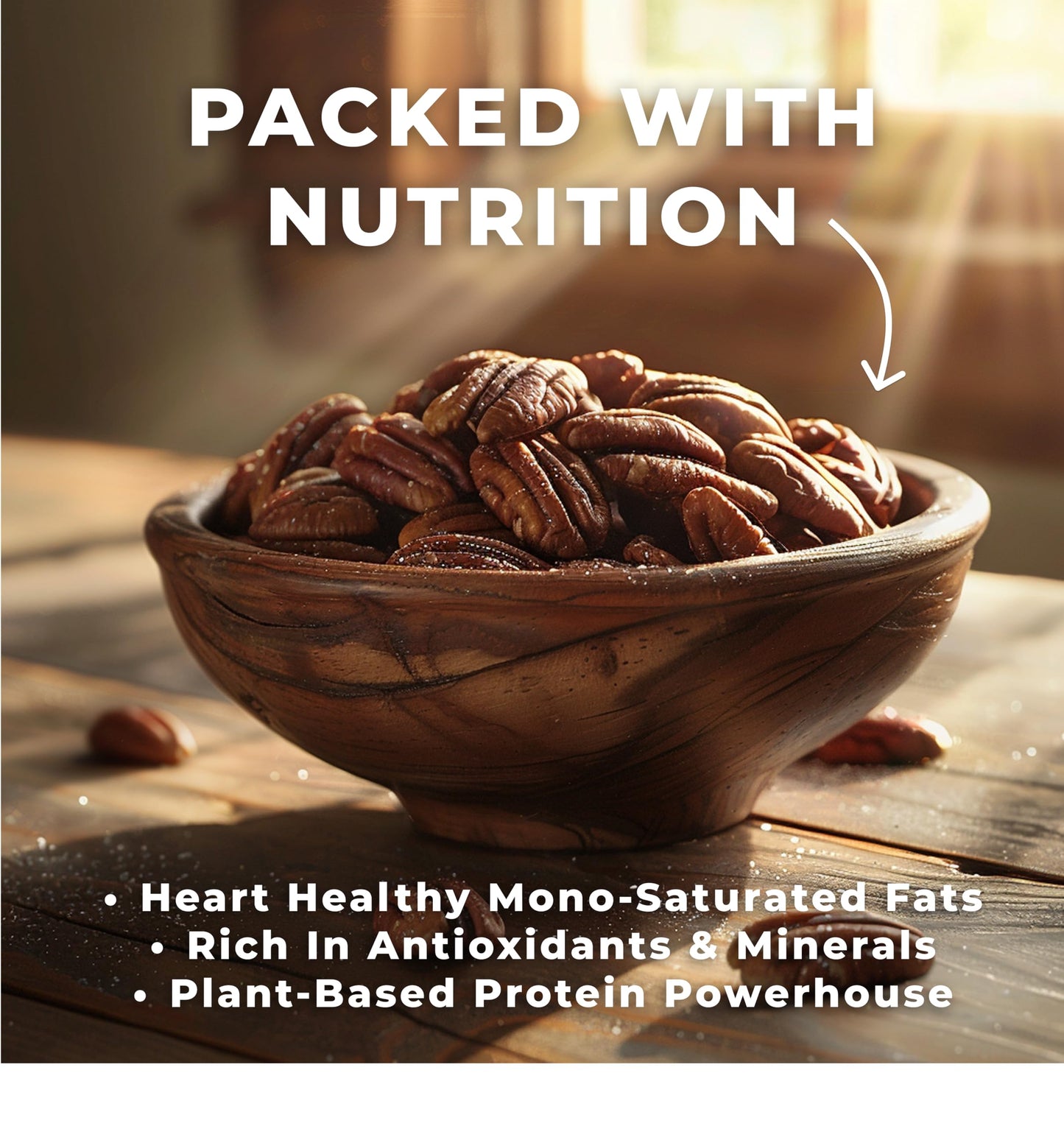 Pecan Pieces 1 lb | Georgia-grown Raw Chopped Pecans | Premium Grade A | Baking Ingredient, Salad Topper, Roasting, Snacking | Vegan, Gluten Free