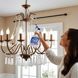 Sparkle Plenty Chandelier Cleaner Drip Dry Spray No Wipe - Dust Remover & Streak Free Glass Cleaner Spray for Chandeliers Crystals & Window Screen