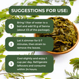 HANAN Senna Leaf Loose Herbal Tea 1.1oz - 30g Dried Herb Wooly Sen Plant Leaves From Peru - Senna Tea