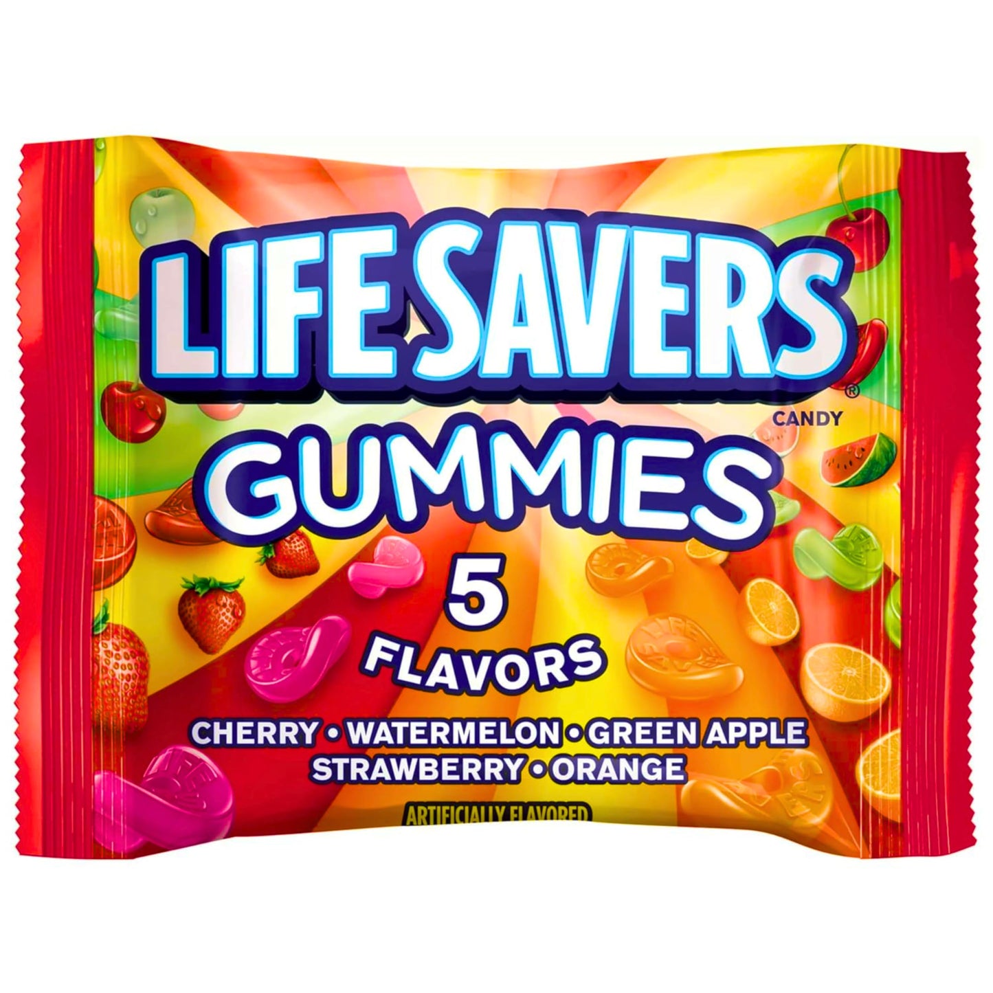 ASSORTIT X Life Savers Collab Fun Size Fruit Gummy Candy 60+ Individually Wrapped Single Serve Packs, 3 Lbs, 5 Fruity Flavors, Bulk Ideal For Parties