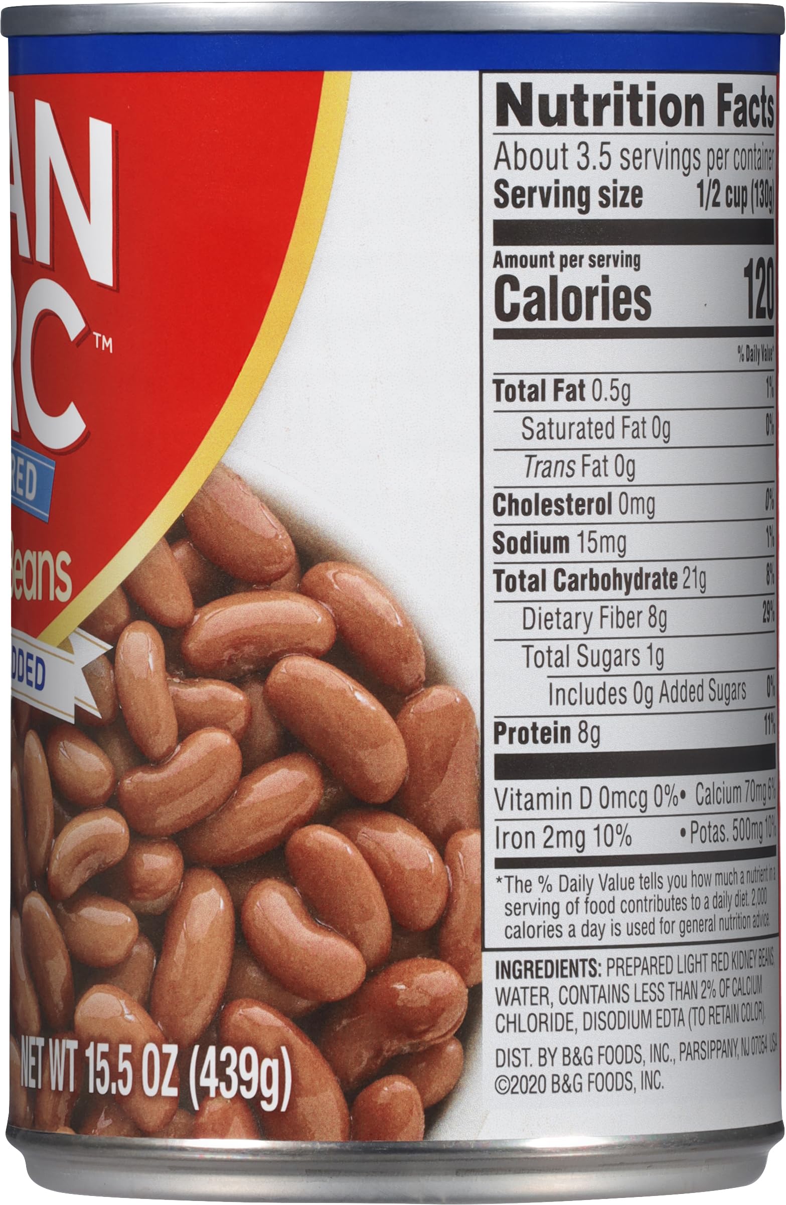 Joan of Arc Beans, Light Red Kidney, No Salt Added, 15.5 Ounce