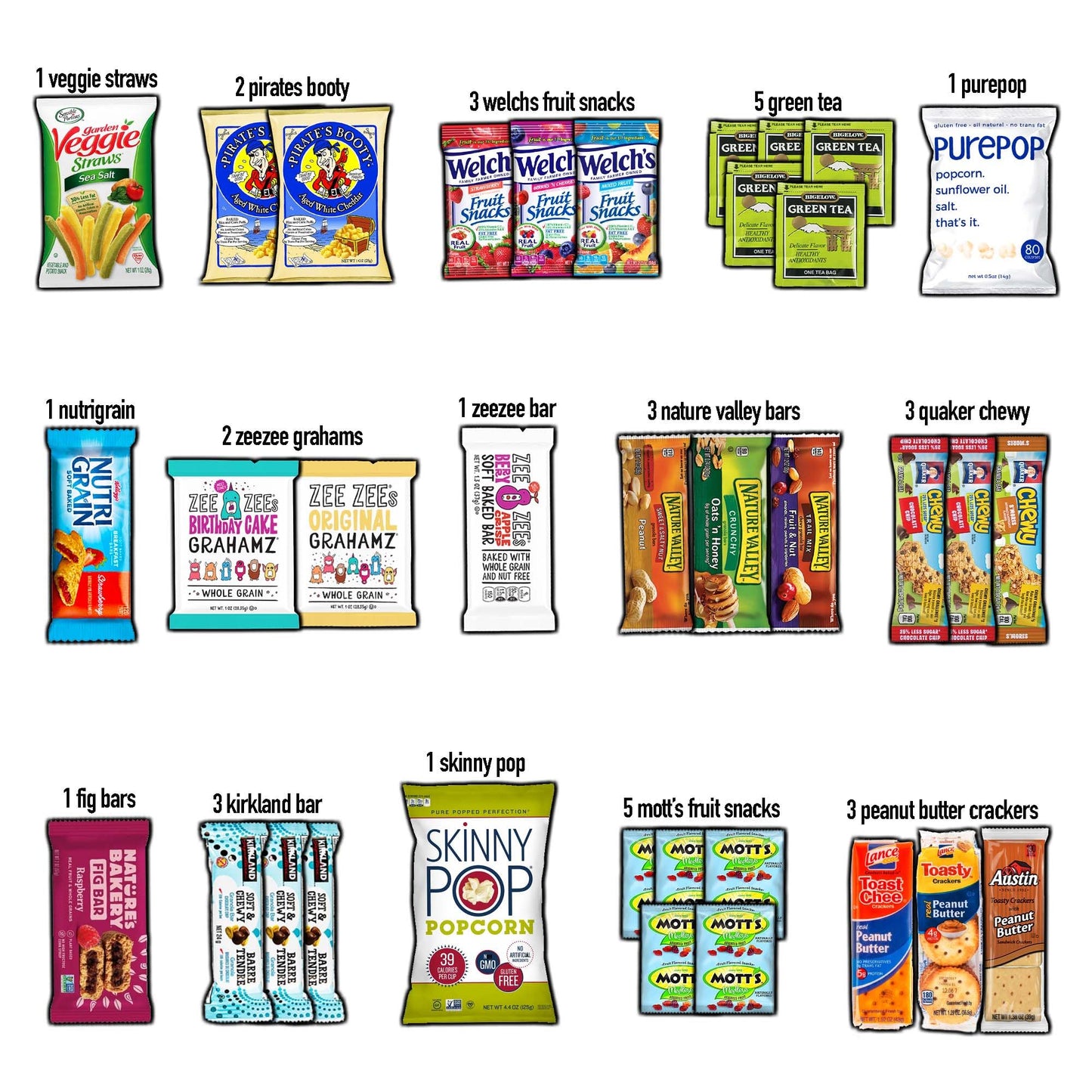 COLLEGEBOX Healthy Snack Box (35 Count) Variety Pack Care Package Gift Basket Kid Men Women Adult Nuts Health Nutrition Assortment College Graduation