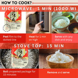 Takano Koshihikari Microwavable White Rice, Instant Cooked, Microwave Rice, for Sushi, Premium Quality, Gluten Free Vegan, Niigata Uonuma Product of Japan (3 pack x3)