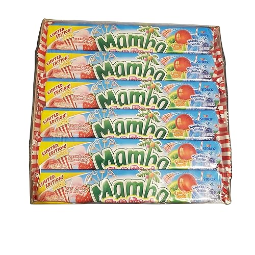 Mamba Fruit Chews Fun Park Limited Edition Flavors, 18 pieces, 24 Pack