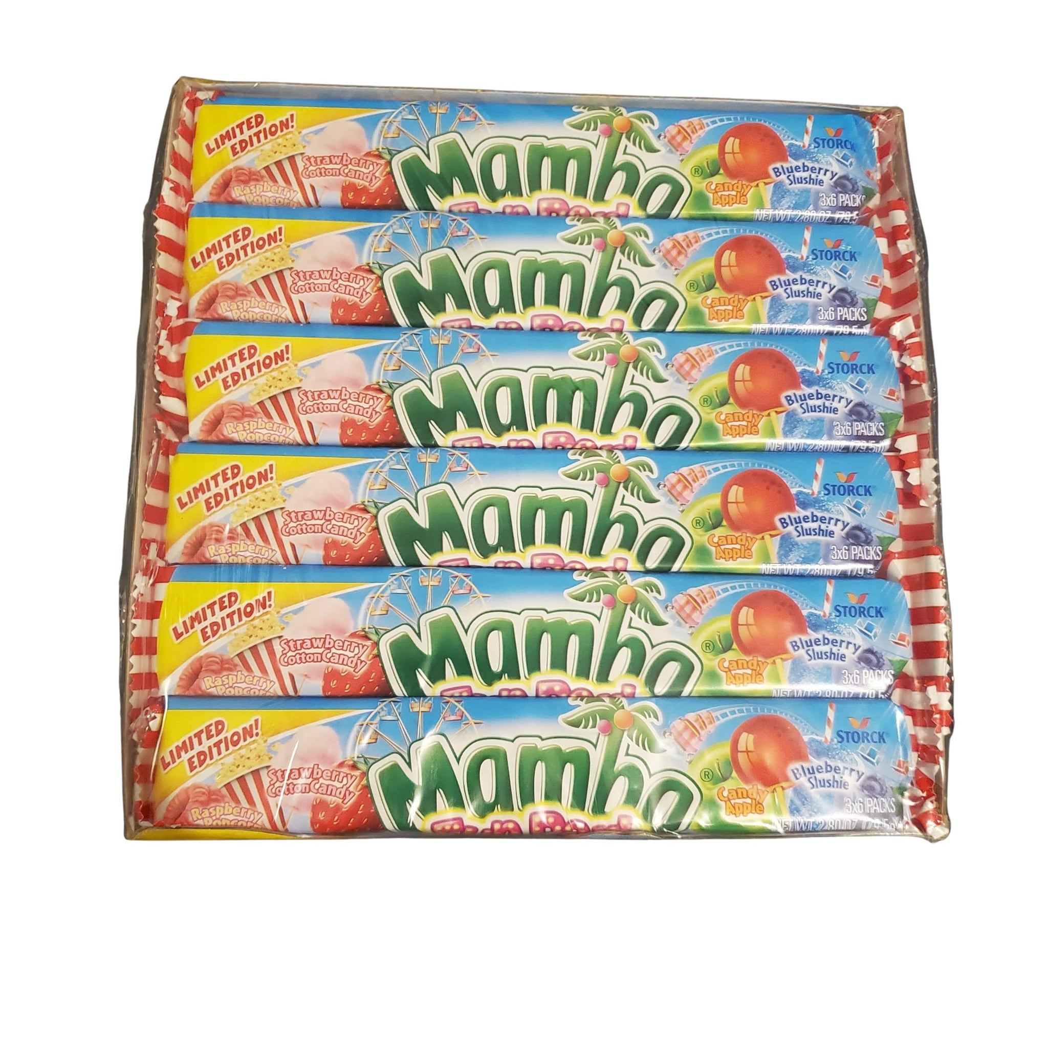 Mamba Fruit Chews Fun Park Limited Edition Flavors, 18 pieces, 24 Pack