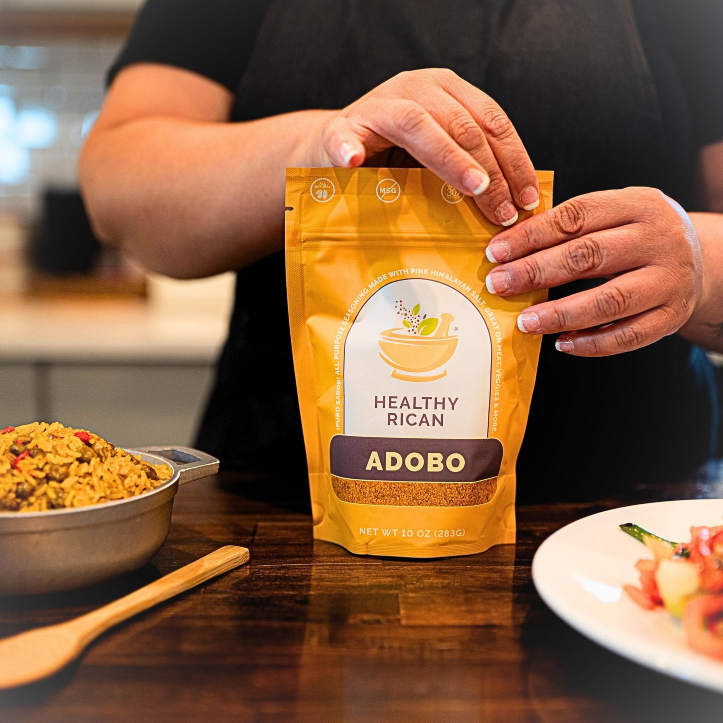 Healthy Rican Adobo Seasoning 10 oz, Clean All Purpose Carribean Latin Spice Mix MSG Free No Preservatives Artificial Flavors Red 40 Gluten Free Low