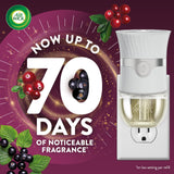 Air Wick Plug In Scented Oil Refill, Infused with Essential Oils, Plug In Air Fresheners for Home, Ripe Cranberry & Currants, 4 ct