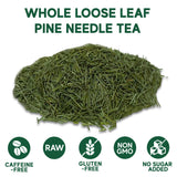 Sou Zen Pine Needle Tea Loose Leaf 4oz | Korean Pine Needle Herbal Tea from Changbai Mountains | Caffeine Free Loose Leaf Tea | Raw, Non-GMO, No