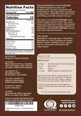 Healthworks Superfoods Organic Cacao Powder - 48 Oz / 3 Lbs - Cocoa Chocolate Substitute - Rich Chocolate Flavour - Sugar-Free, Keto, Vegan & Non-GMO - Peruvian Bean/Nut Origin - Antioxidant Superfood