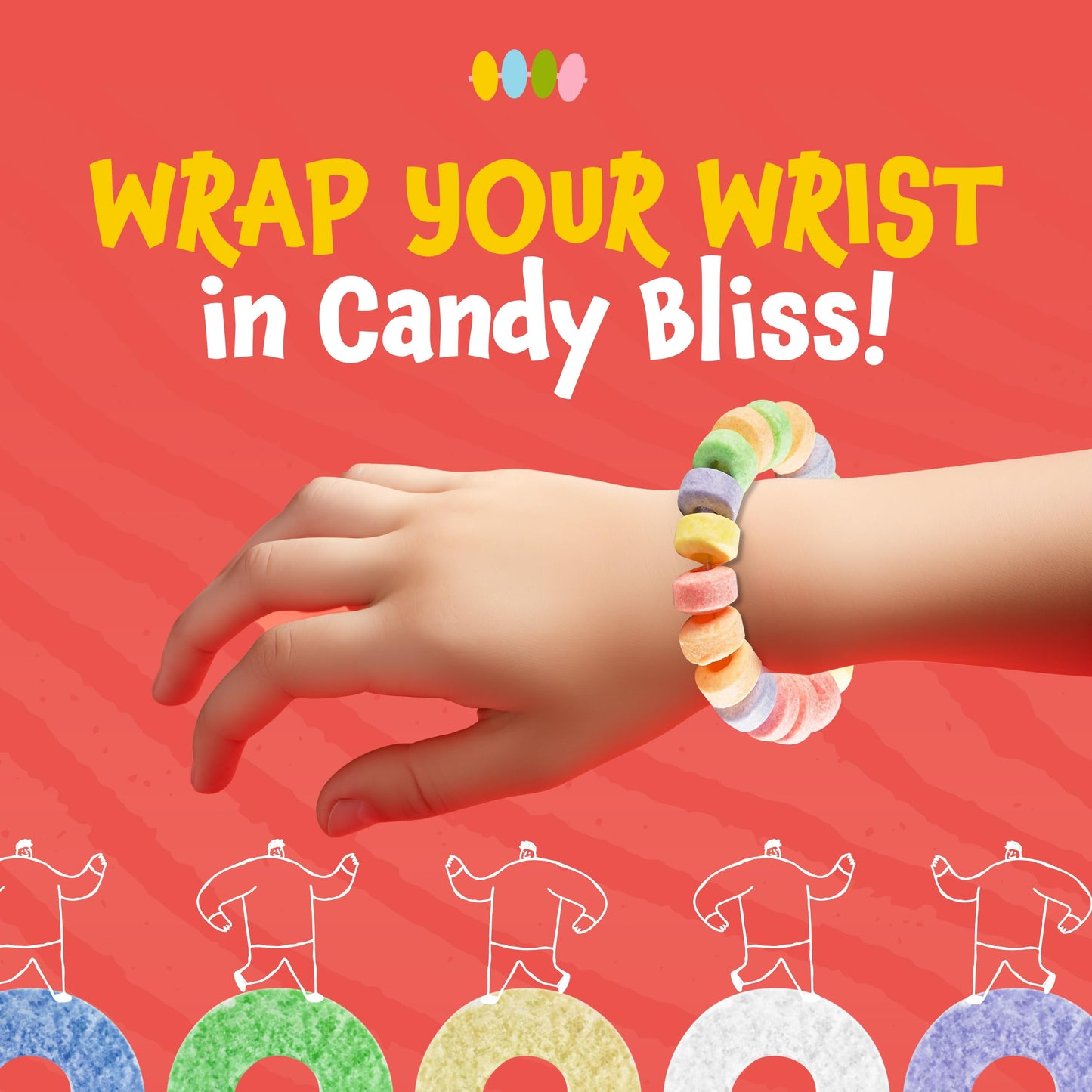 Candy Bracelets - 40 Count Pack - Bulk Candy Individually Wrapped - Candy for Goodie Bags, Party Favors, Birthday Celebrations, and Classroom Rewards