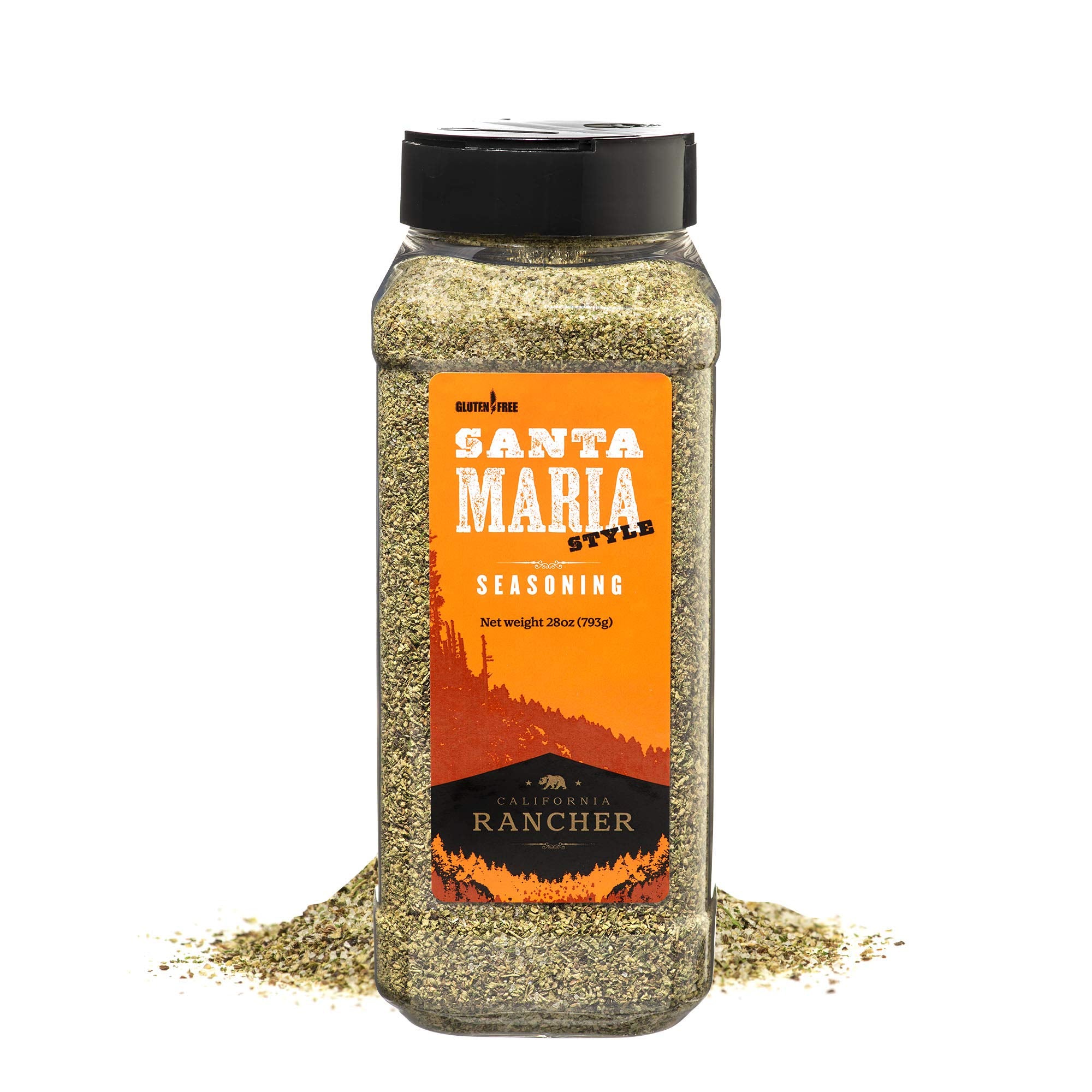 Santa Maria Seasoning (Kosher Salt, Garlic, Pepper, and Herbs). Great for Tri Tip, Chops, Flank steak, Chicken, all meat, and Burgers. Bold Steakhouse