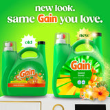Gain Liquid Laundry Detergent, With Odor Defense, Island Fresh Scent, Laundry Soap For HE Washing Machines, 132 fl oz, 100 Loads (Packaging May Vary)