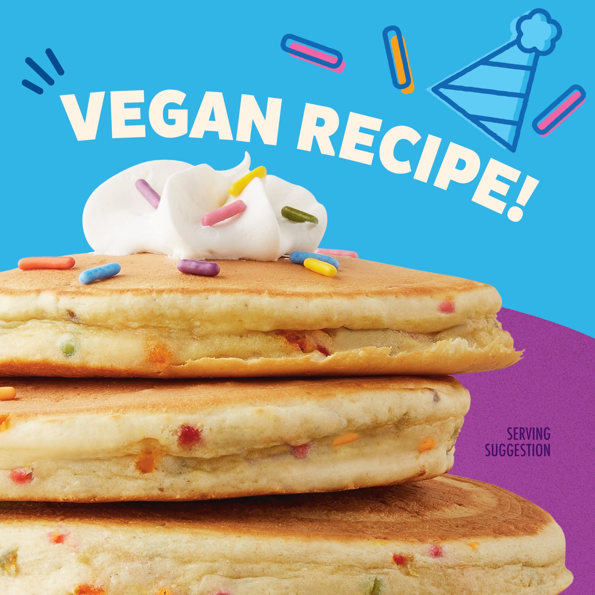 Annie's Organic Confetti Pancake and Waffle Mix, Kids Breakfast, Vegan, 26 oz
