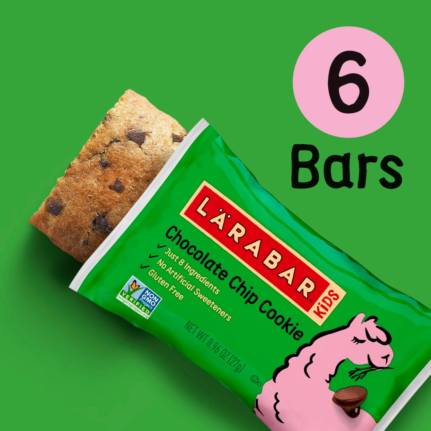 Larabar Kids, Bakes Chocolate Chip Cookie Bars, Gluten Free, 6 Ct, 5.76 oz