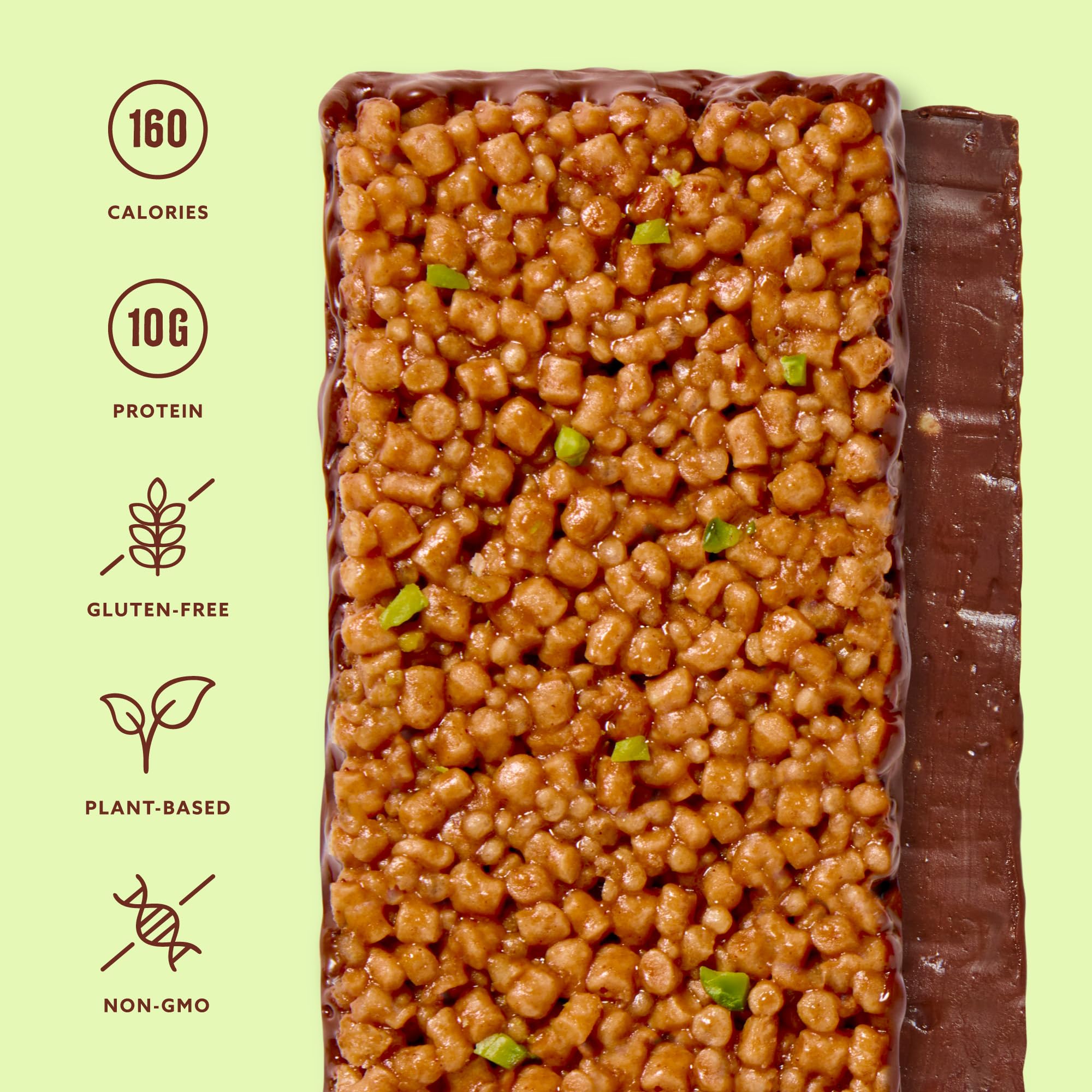 Mezcla Puff Crispy Protein Bars, Gluten Free & Vegan Protein Bars, 10g Protein, Alt for Crispy Rice Treat, Granola Bars & Breakfast Bars, Healthy