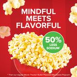 Orville Redenbacher’s Microwave Popcorn, Reduced Sodium Movie Theater Butter Flavor, 3g Fiber Per Serving, 19.74 oz., 6-Count