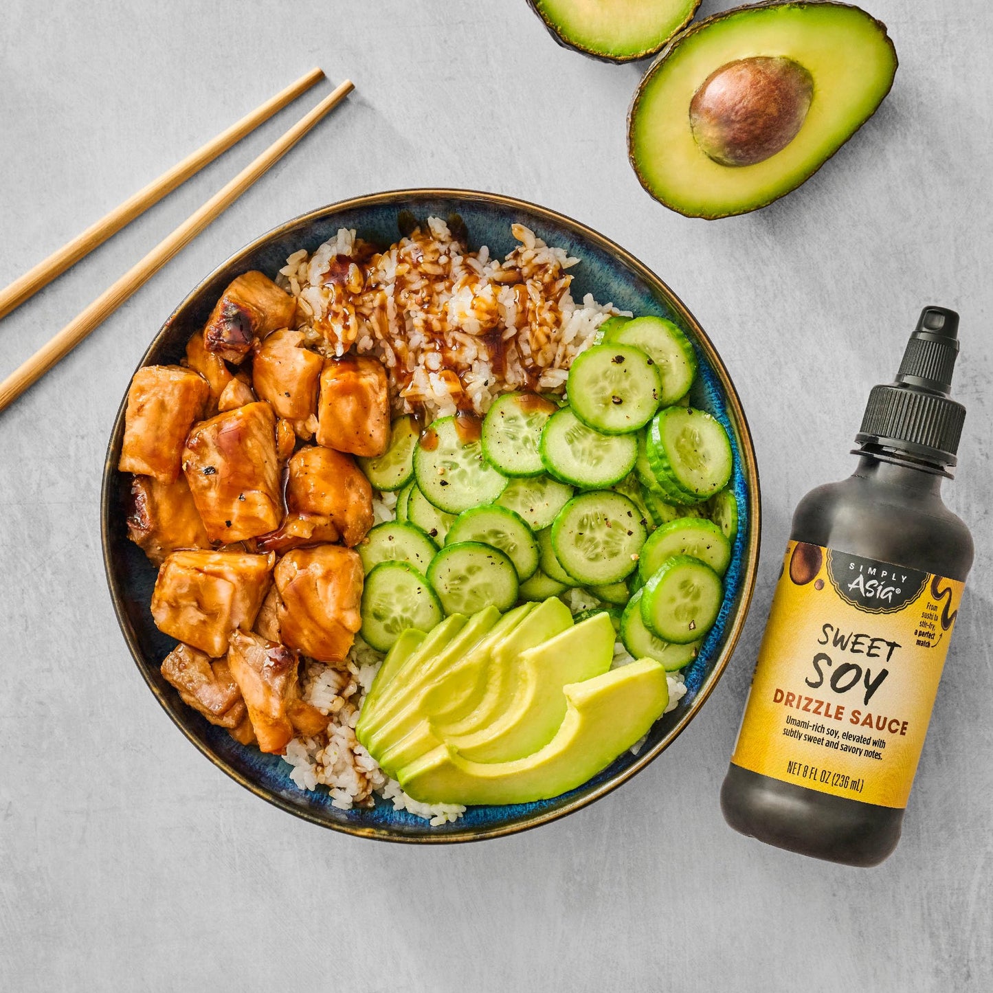 Simply Asia Drizzle Sauce, Sweet Soy, Savory, Sweet Sauce for Drizzling on Rice Bowls, Sticky Rice, Chicken Skewers, Sashimi, Spring Rolls, Egg Rolls