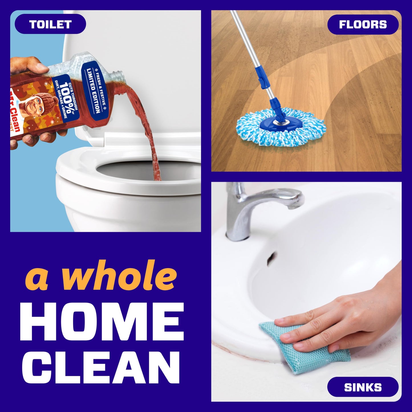 Mr. Clean All Purpose Cleaner, Cleaning Liquid, Spiced Harvest, 41oz