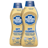 Bar Keepers Friend Soft Liquid Cleanser- Multipurpose Cleaner & Rust Stain Remover for Stainless Steel, Porcelain, Ceramic Tile, Copper, Brass 26 Oz