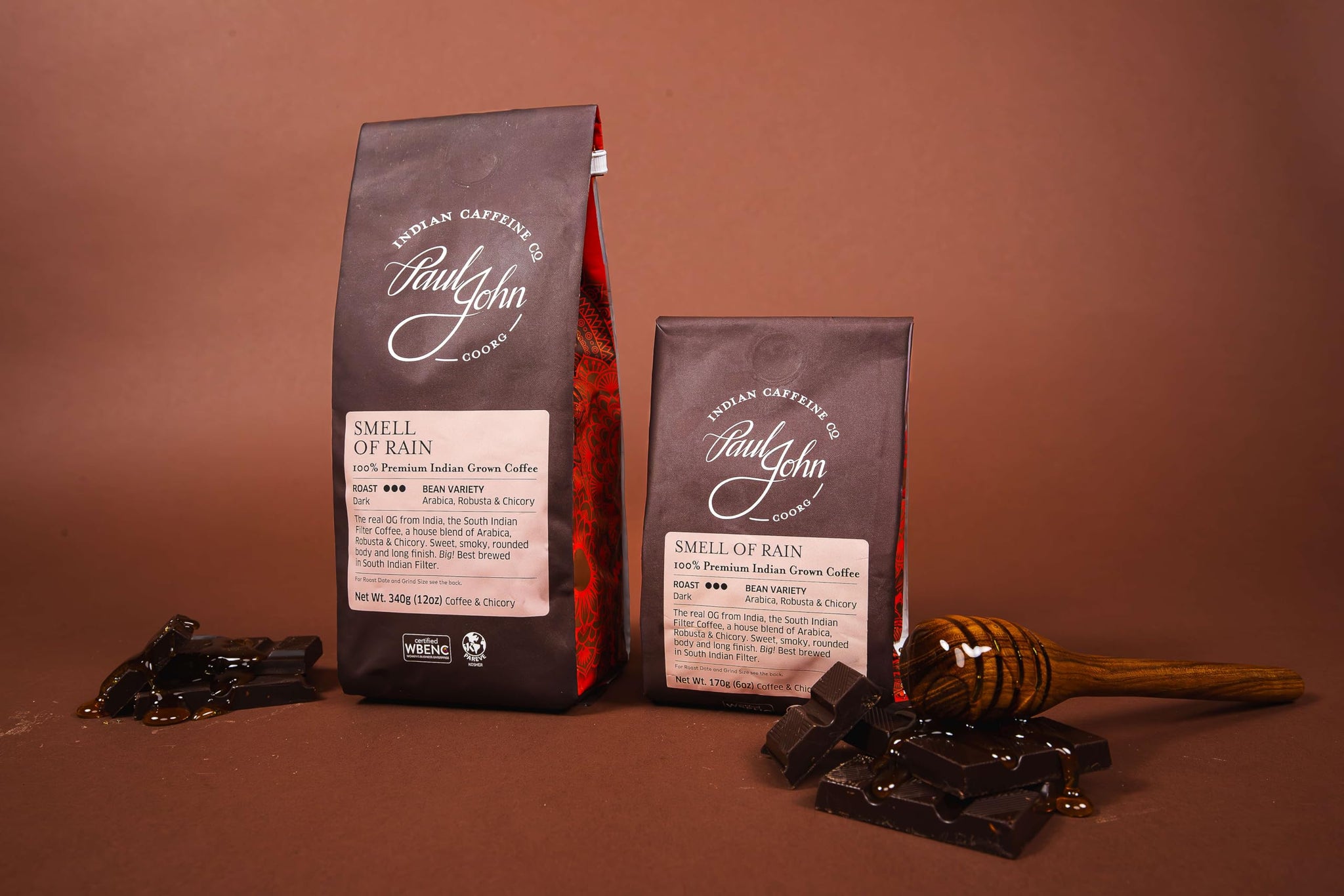Smell of Rain Dark Roast Ground Coffee Traditional South Indian Filter Brew Smooth & Aromatic 6oz
