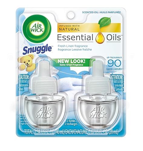 Air Wick Essential Oils Twin Refill Fresh Linen (2X.67) oz (Pack of 3)