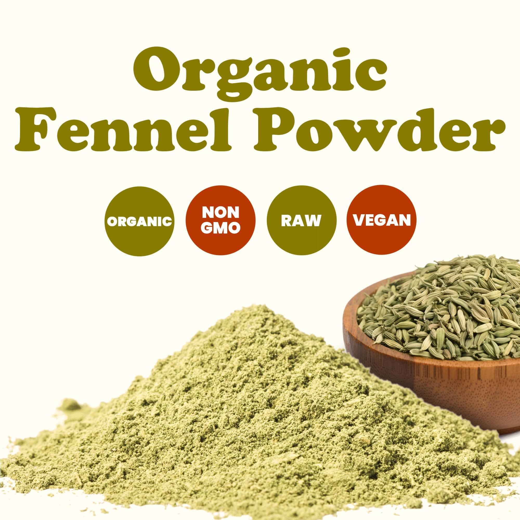 Food to Live - Organic Fennel Seed Powder, 5 Pounds - Aromatic & Versatile Flavor. Pure & Non-GMO. Rich in Vitamins & Fiber. Ground Spices. Kosher