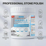 Turoco Marble Polish & Shine Restorer for Countertops, Granite & Quartz Cleaner, Stone Polishing Paste for Natural & Engineered Surfaces, Restore